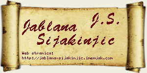 Jablana Šijakinjić vizit kartica